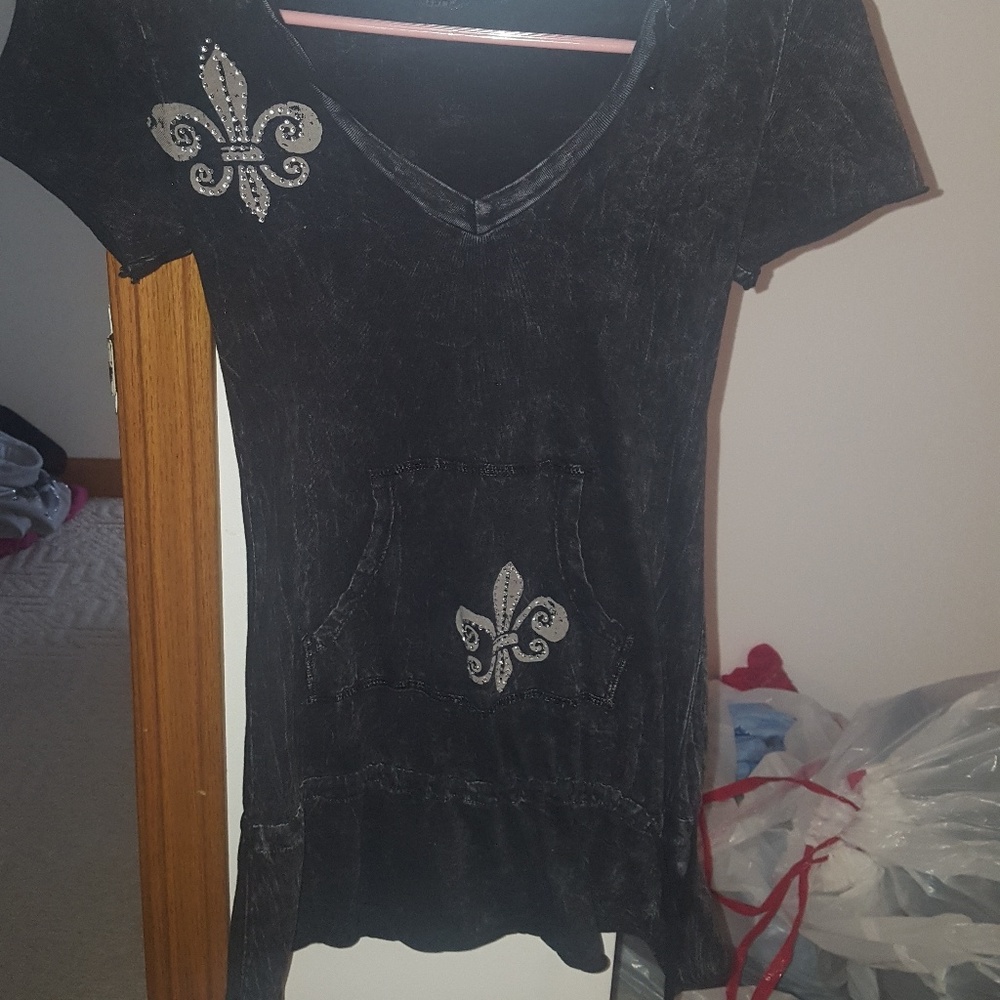 Hooded shirt gothic inspired